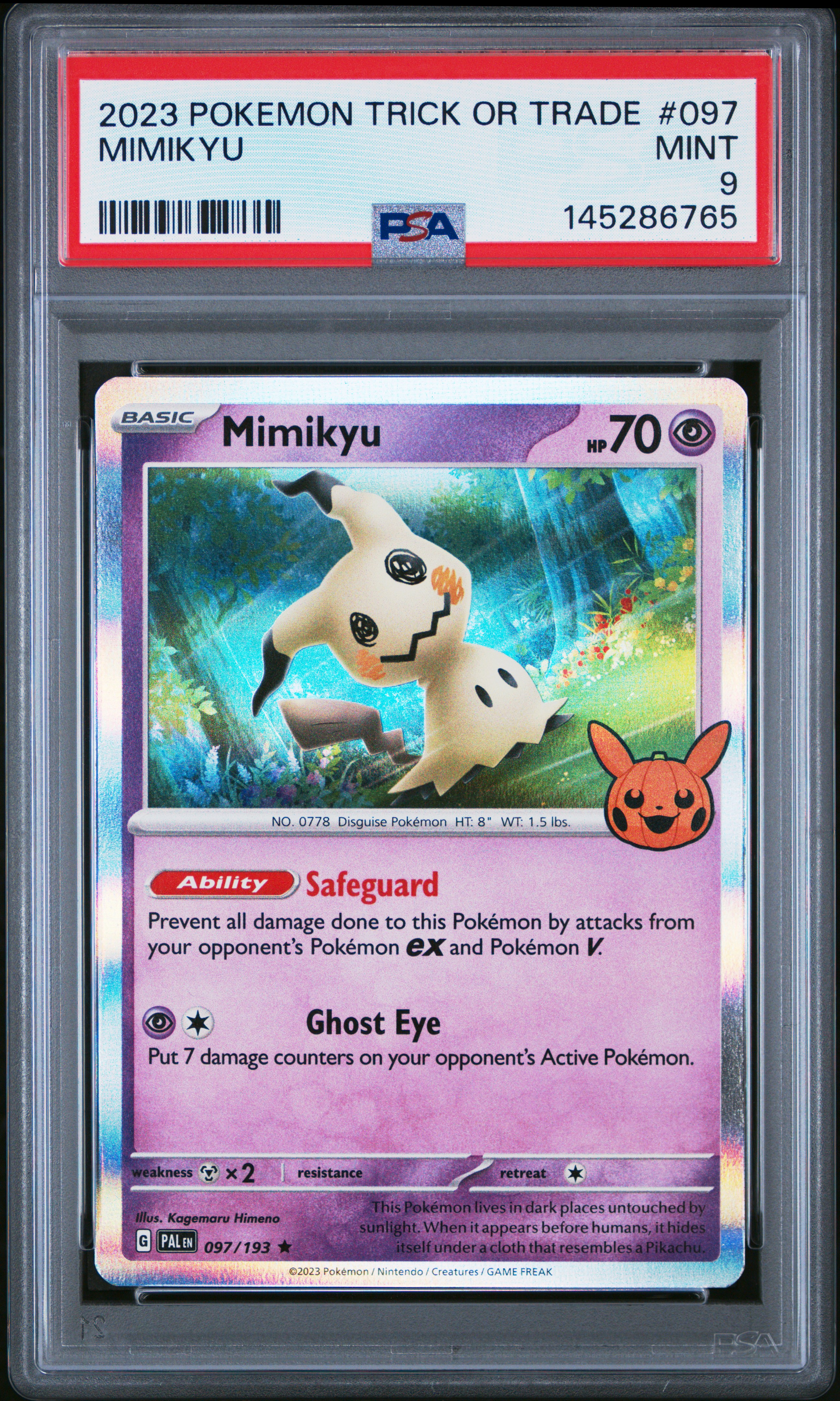 Mimikyu Trick or Trade BOOster Bundle 2023 (PSA 9)
