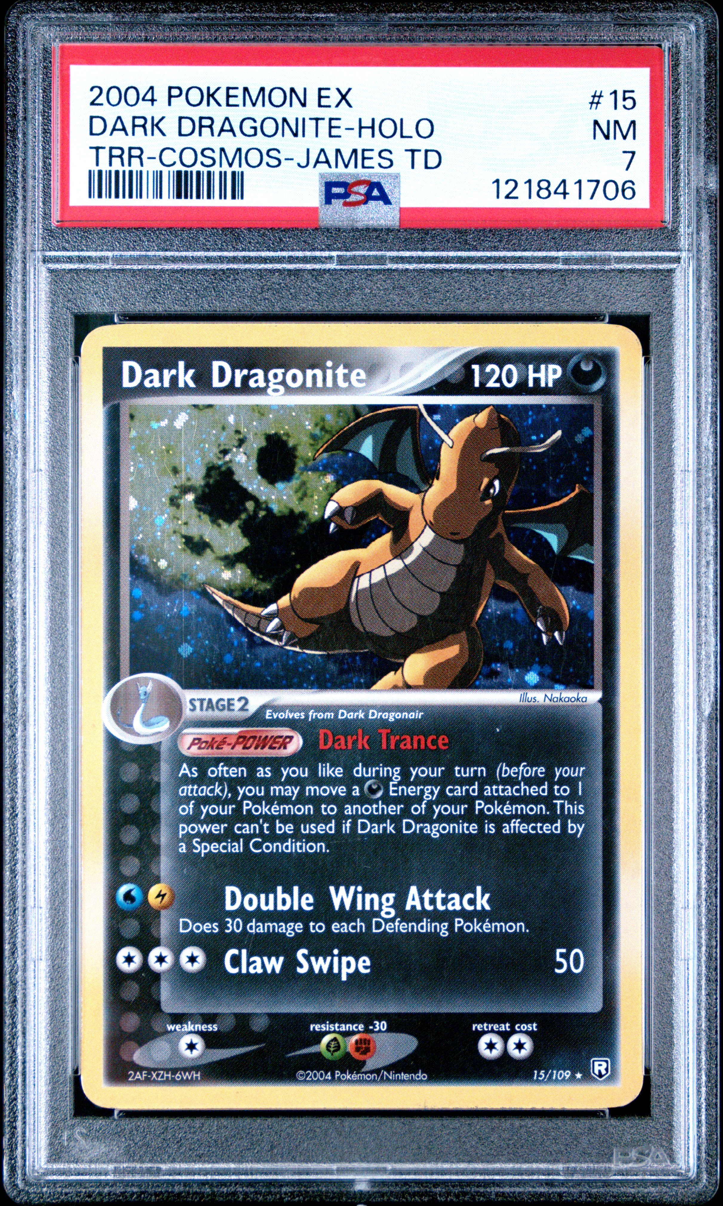 DARK DRAGONITE- 2004 EX TEAM ROCKET RETURNS (PSA 7)